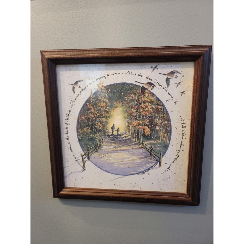 Vintage D.Morgan 1996 Fathers Framed Art